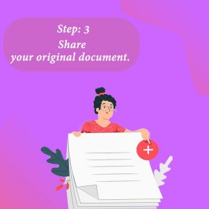 step 3 share your original document for plagiarism removal